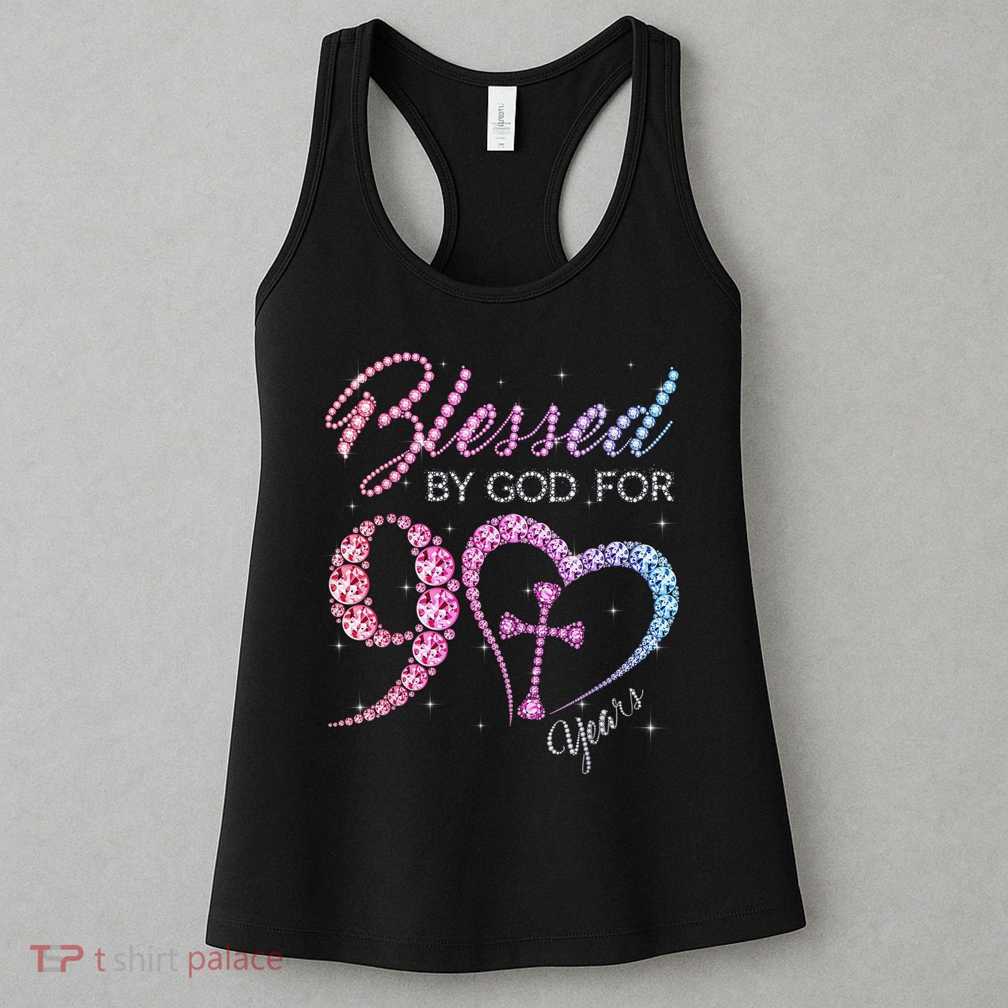 Blessed By God For 90 Years 90th Birthday Women's Tank Top