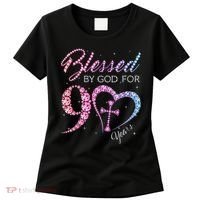 Blessed By God For 90 Years 90th Birthday Women's T-Shirt thumb 0