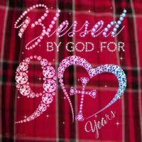 Blessed By God For 90 Years 90th Birthday Men's Flannel Plaid Pajama Pants thumb 2