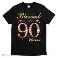 Blessed By God For 90 Years Old 90th Birthday Party T-Shirt thumb 0