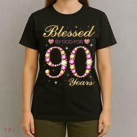 Blessed By God For 90 Years Old 90th Birthday Party T-Shirt thumb 4