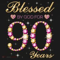 Blessed By God For 90 Years Old 90th Birthday Party Women's Hoodie thumb 2