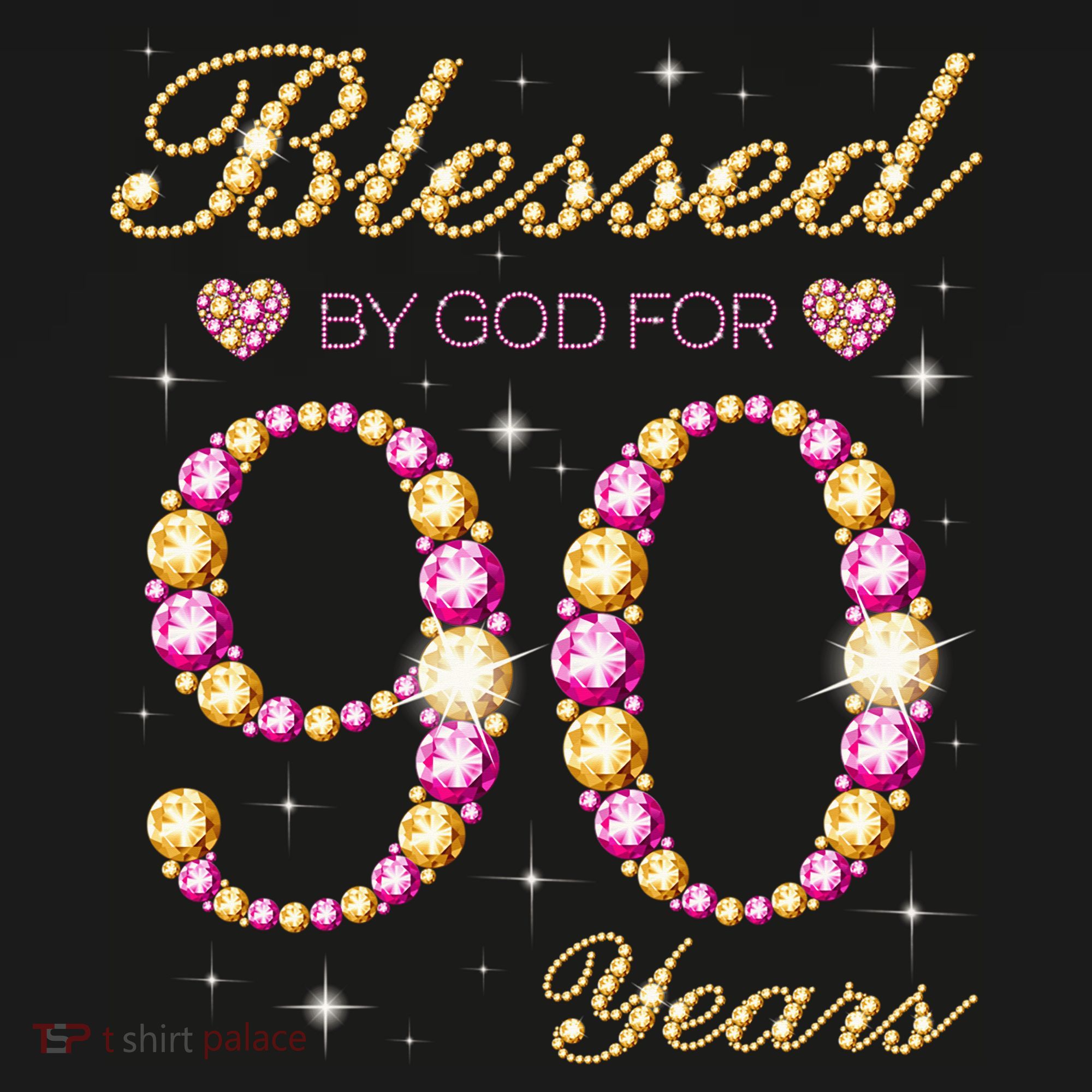 Blessed By God For 90 Years Old 90th Birthday Party Women's Hoodie