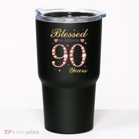 Blessed By God For 90 Years Old 90th Birthday Party Tumbler thumb 0