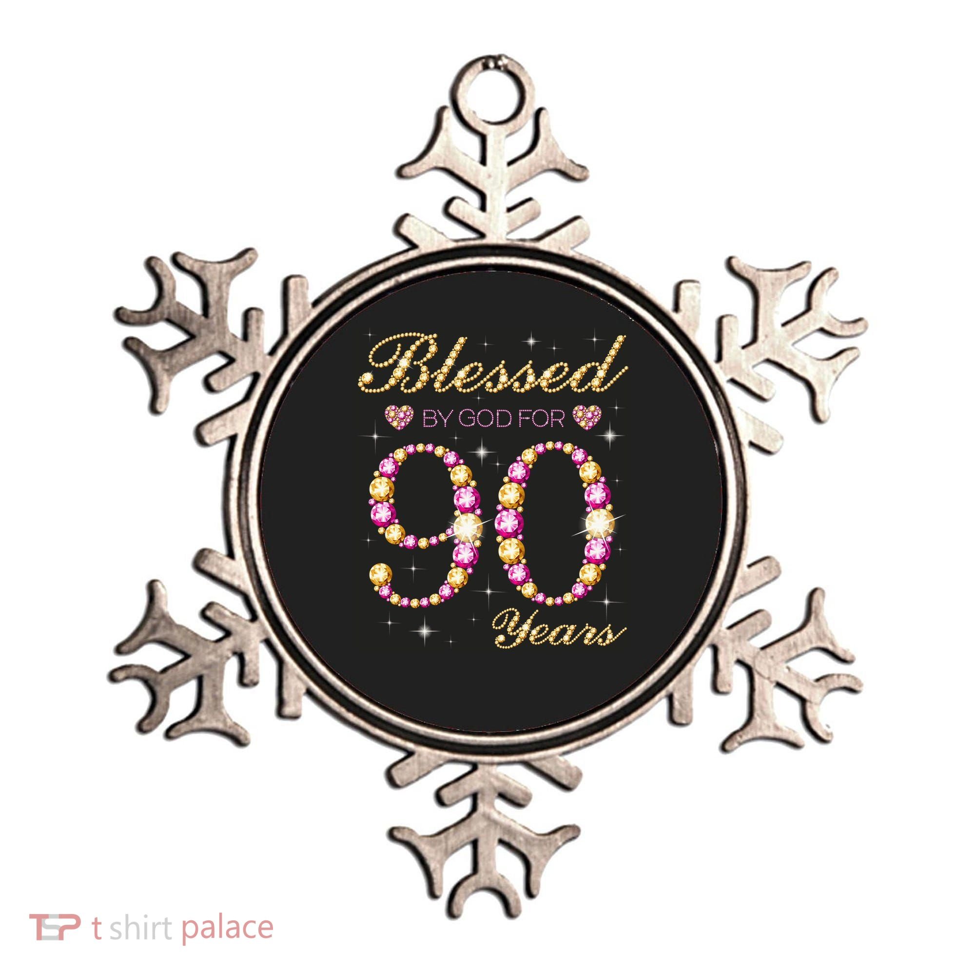 Blessed By God For 90 Years Old 90th Birthday Party Ornament