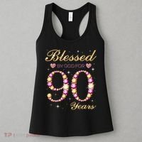 Blessed By God For 90 Years Old 90th Birthday Party Women's Tank Top thumb 3