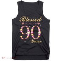 Blessed By God For 90 Years Old 90th Birthday Party Tank Top thumb 0