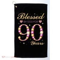 Blessed By God For 90 Years Old 90th Birthday Party Golf Towel thumb 0