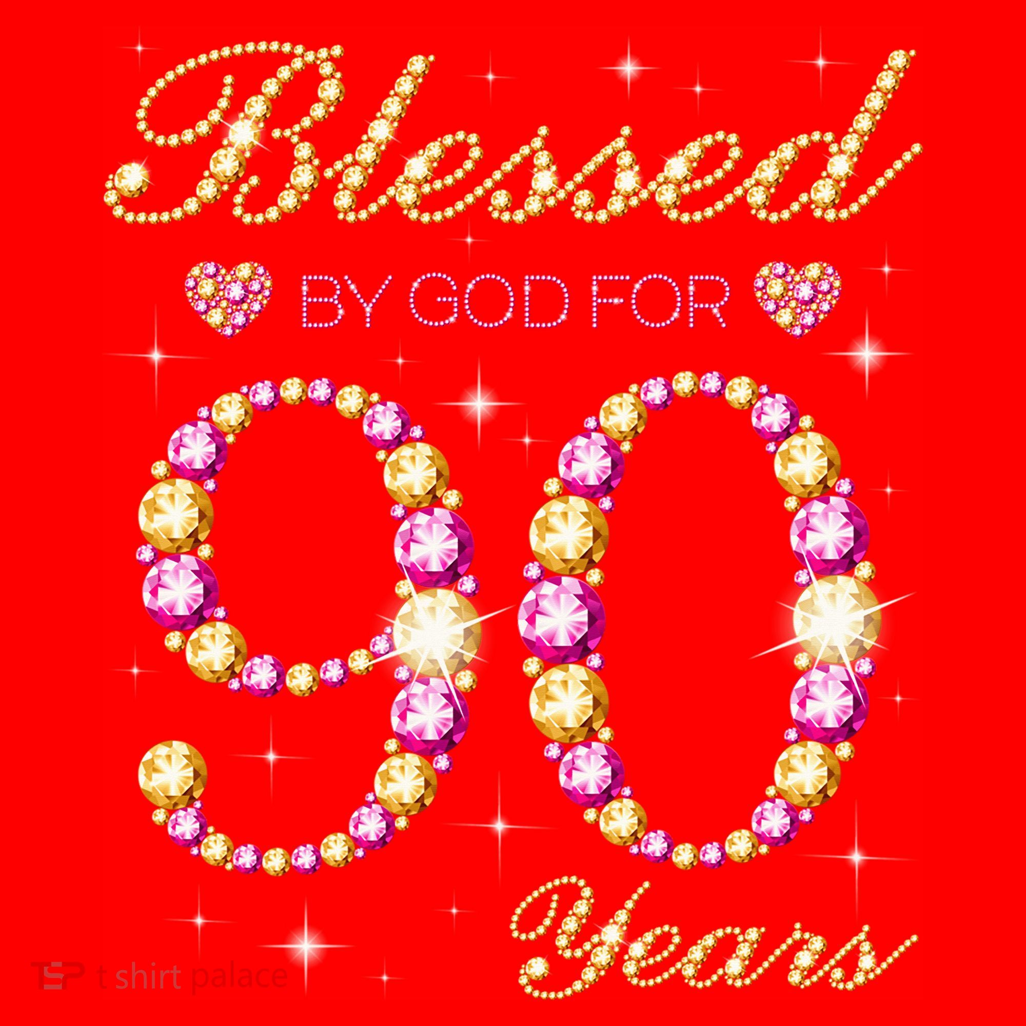 Blessed By God For 90 Years Old 90th Birthday Party Santa Hat