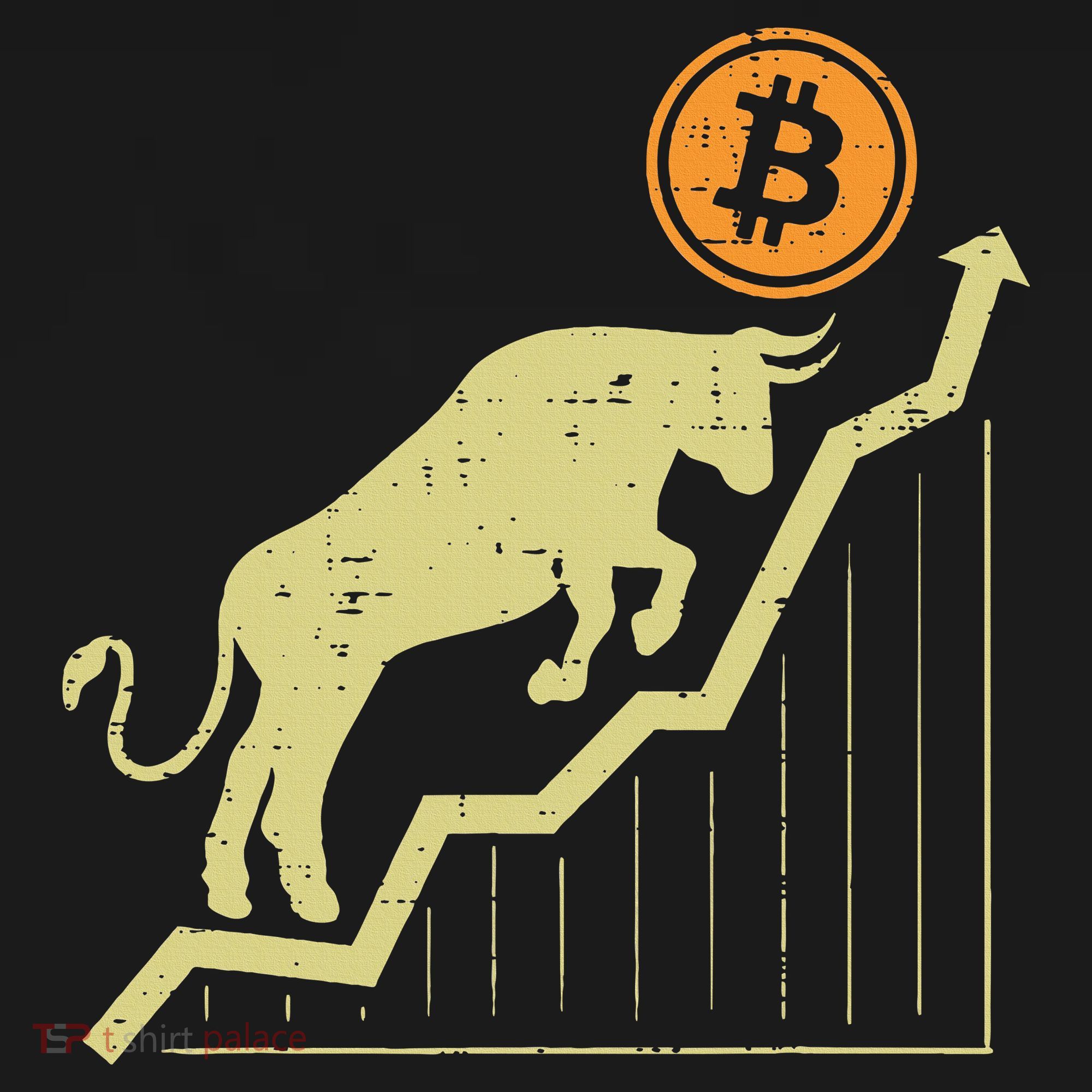 Bitcoin Bull Graph Bullish Btc Crypto Cryptocurrency Trader USA-Made Doggie Bandana