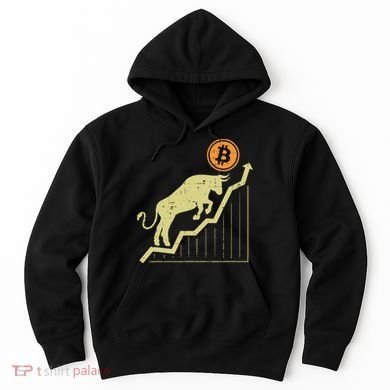 Bitcoin Bull Graph Bullish Btc Crypto Cryptocurrency Trader Hoodie