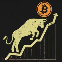Bitcoin Bull Graph Bullish Btc Crypto Cryptocurrency Trader Apron thumb 3