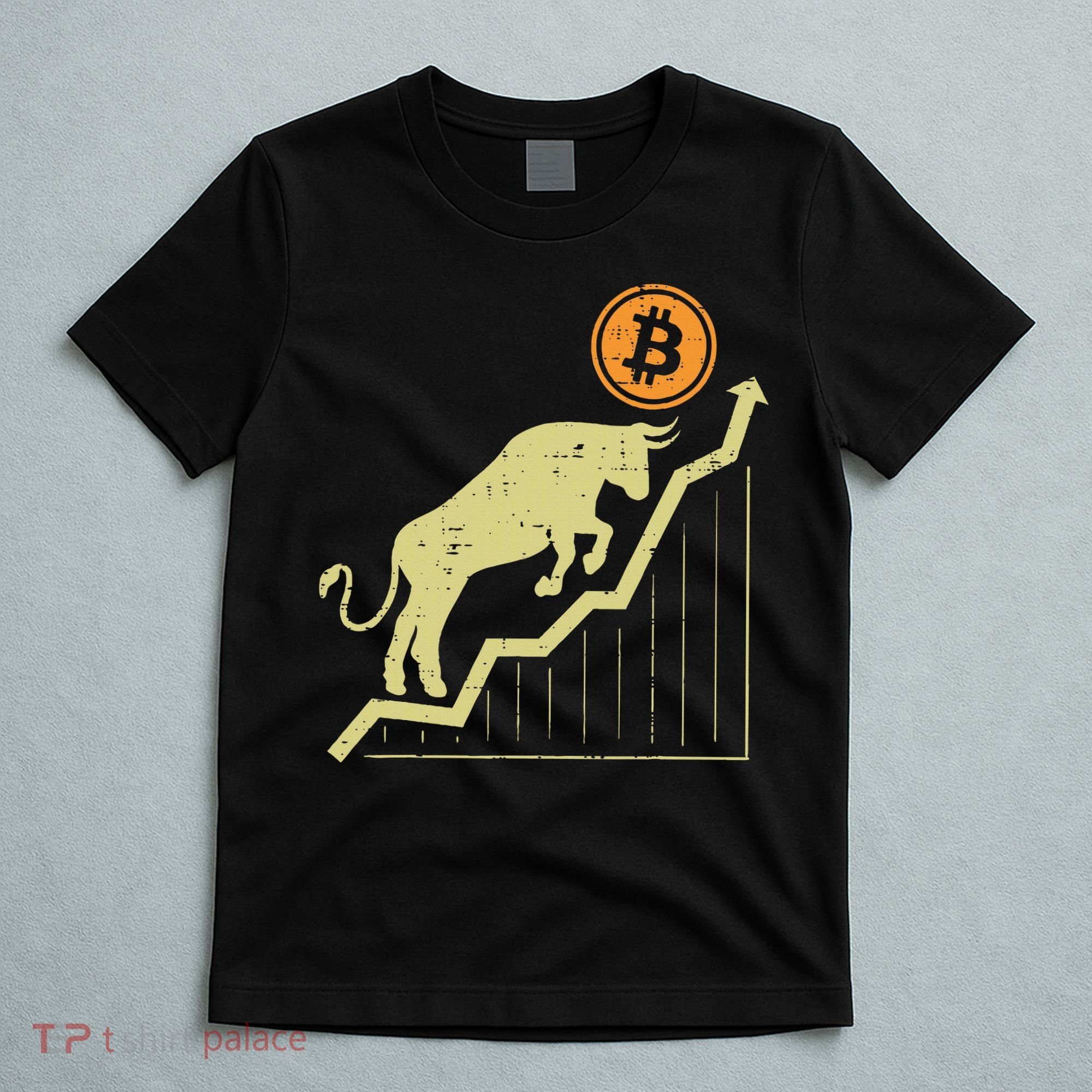 Bitcoin Bull Graph Bullish Btc Crypto Cryptocurrency Trader T-Shirt