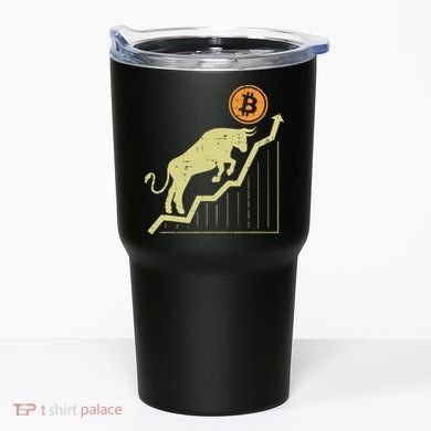 Bitcoin Bull Graph Bullish Btc Crypto Cryptocurrency Trader Tumbler