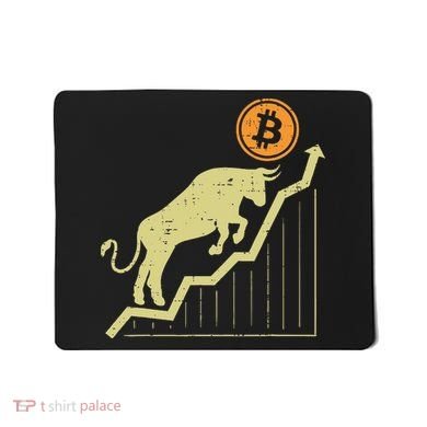 Bitcoin Bull Graph Bullish Btc Crypto Cryptocurrency Trader Mousepad