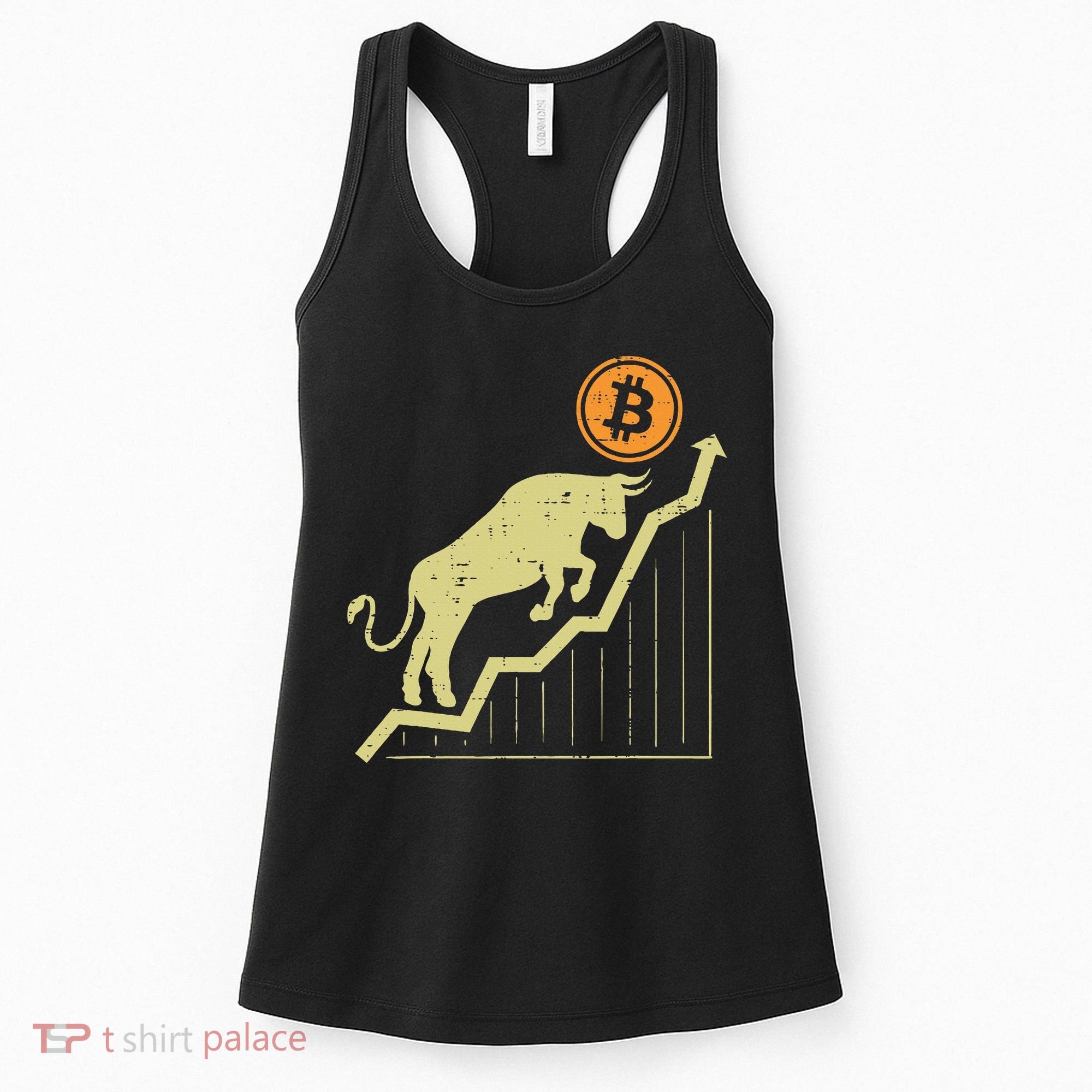 Bitcoin Bull Graph Bullish Btc Crypto Cryptocurrency Trader Women's Tank Top