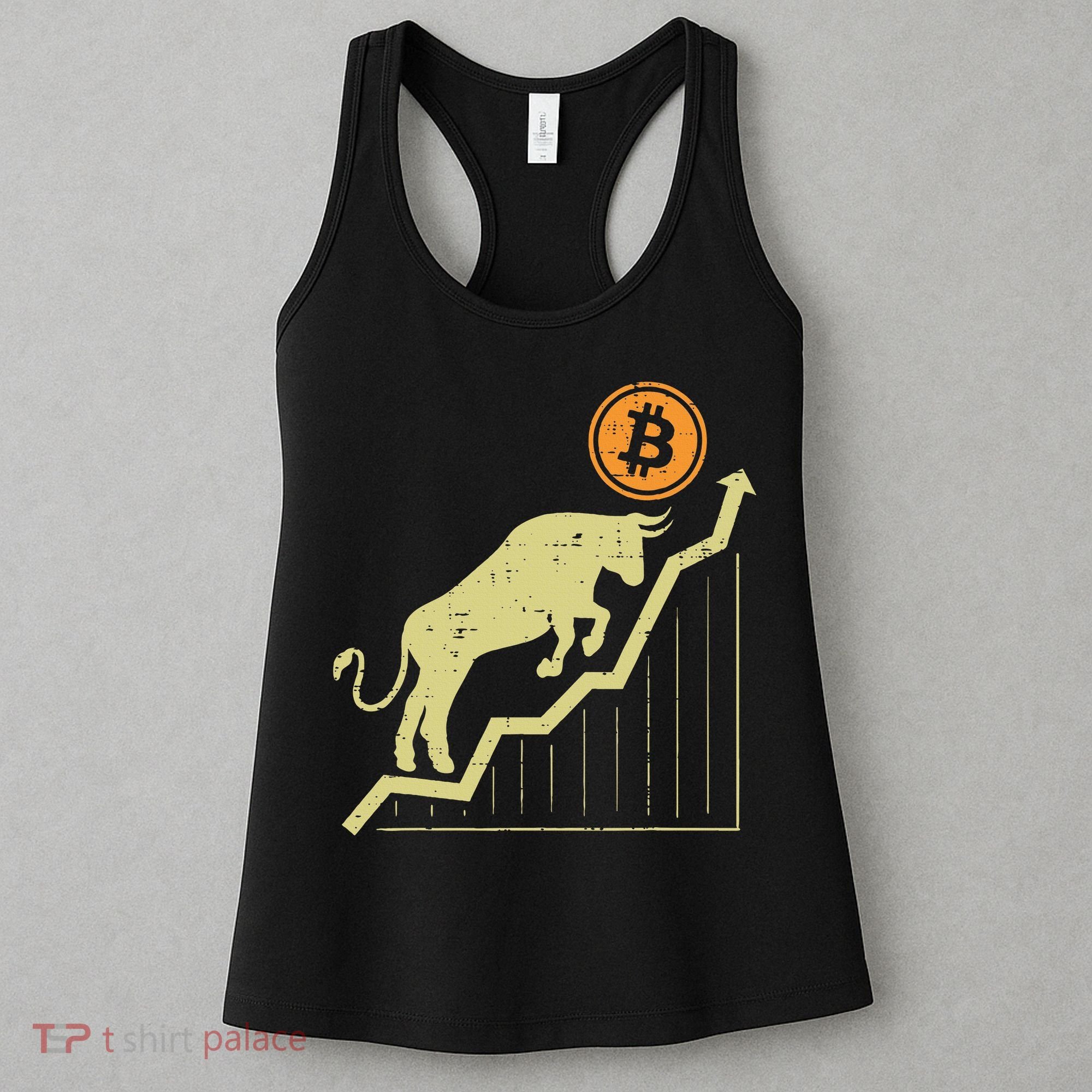 Bitcoin Bull Graph Bullish Btc Crypto Cryptocurrency Trader Women's Tank Top