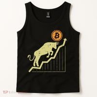 Bitcoin Bull Graph Bullish Btc Crypto Cryptocurrency Trader Tank Top thumb 2