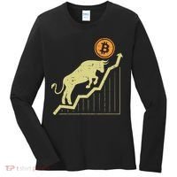 Bitcoin Bull Graph Bullish Btc Crypto Cryptocurrency Trader Women's Long Sleeve Shirt thumb 0
