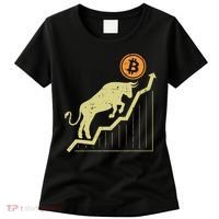 Bitcoin Bull Graph Bullish Btc Crypto Cryptocurrency Trader Women's T-Shirt thumb 0