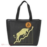 Bitcoin Bull Graph Bullish Btc Crypto Cryptocurrency Trader Tote Bag thumb 0