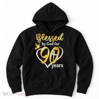 Blessed By God For 90 Years Old 90th Birthday Party Hoodie thumb 0