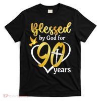Blessed By God For 90 Years Old 90th Birthday Party T-Shirt thumb 0