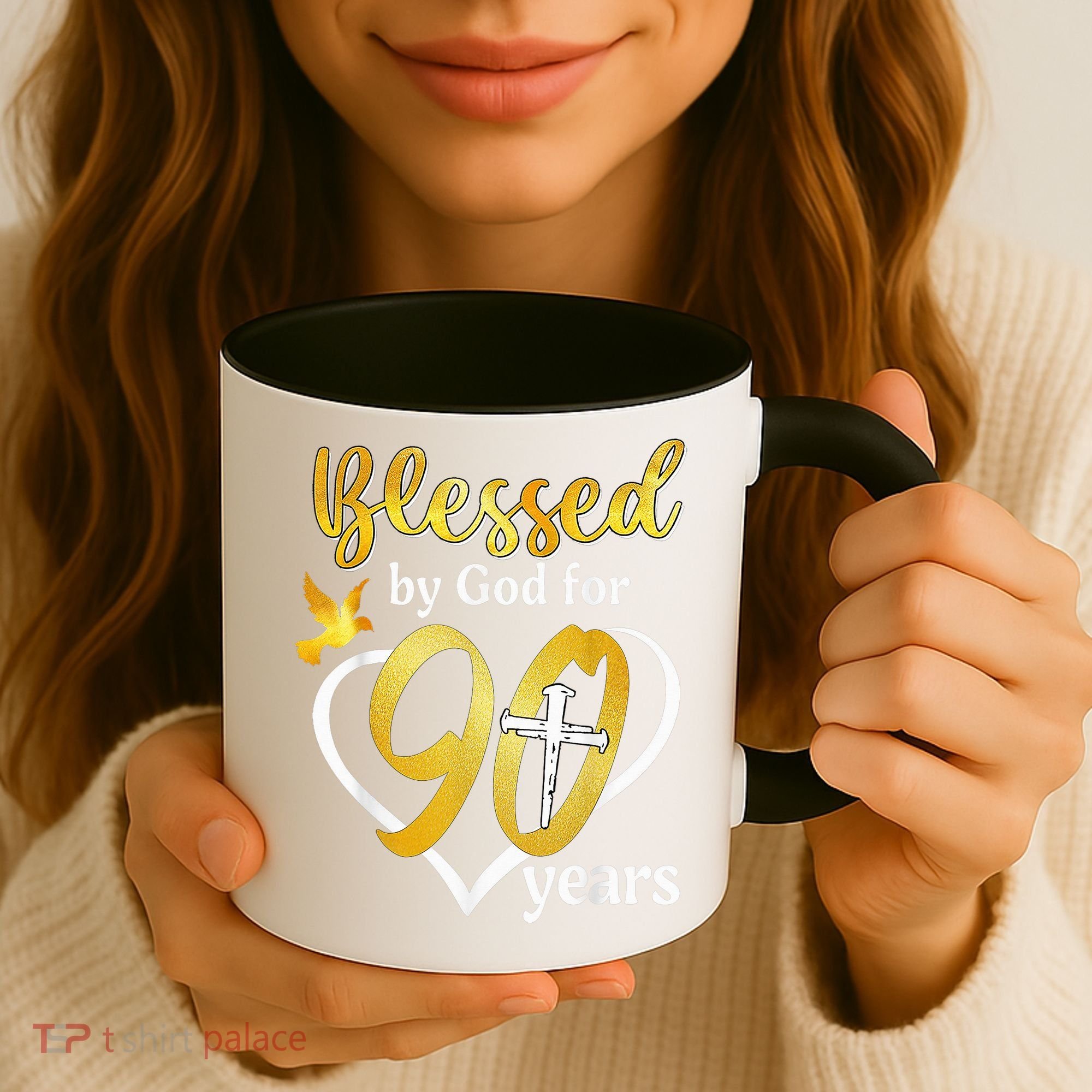 Blessed By God For 90 Years Old 90th Birthday Party Coffee Mug