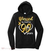Blessed By God For 90 Years Old 90th Birthday Party Women's Hoodie thumb 0