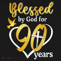 Blessed By God For 90 Years Old 90th Birthday Party Women's Hoodie thumb 2