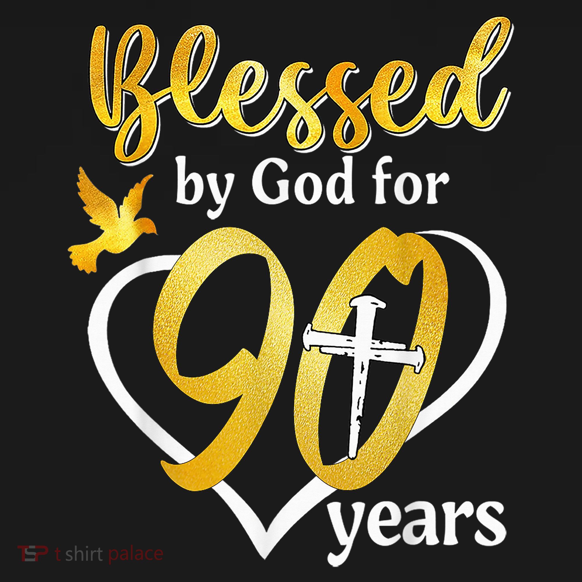Blessed By God For 90 Years Old 90th Birthday Party Women's Hoodie
