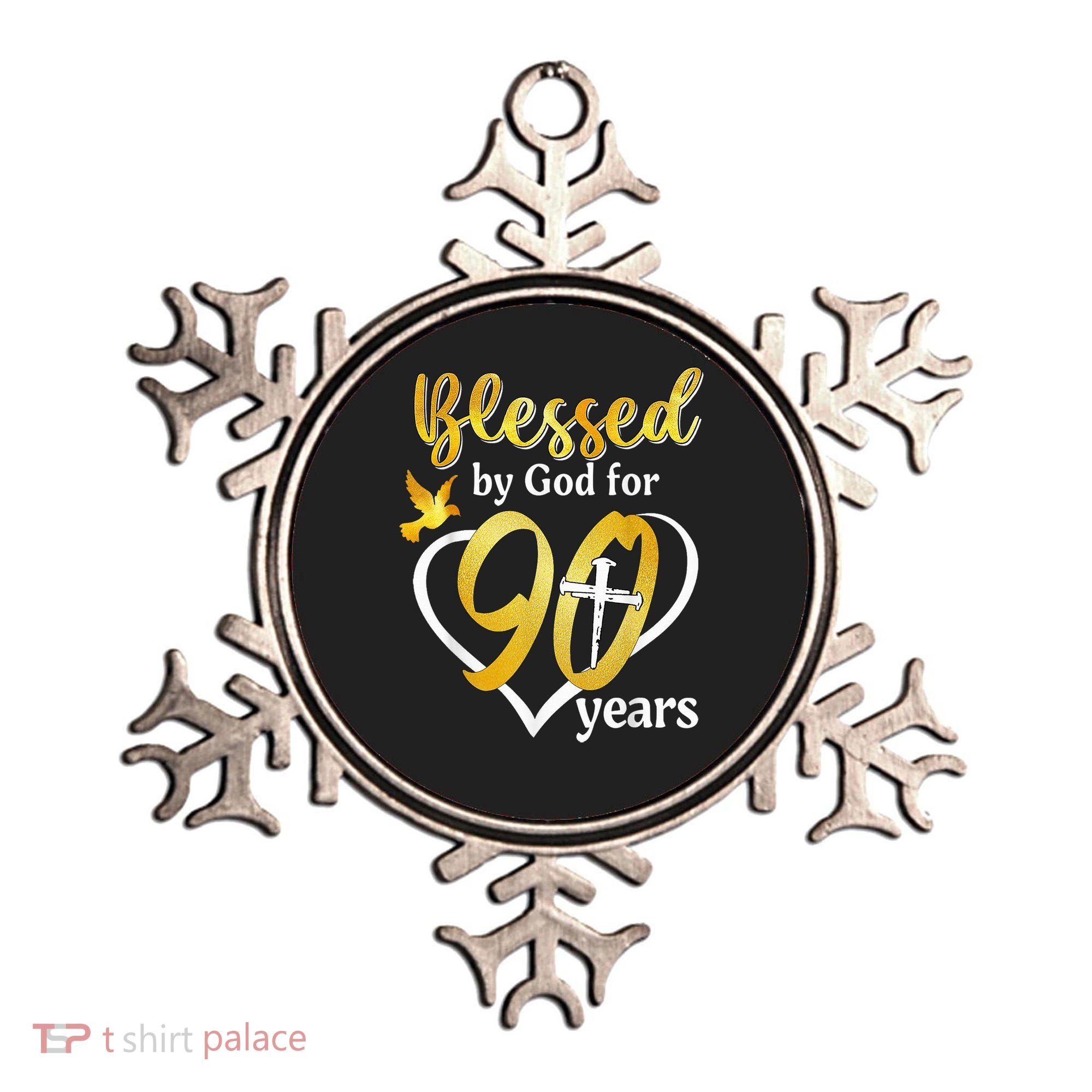 Blessed By God For 90 Years Old 90th Birthday Party Ornament