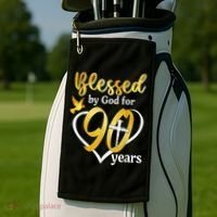 Blessed By God For 90 Years Old 90th Birthday Party Golf Towel thumb 2
