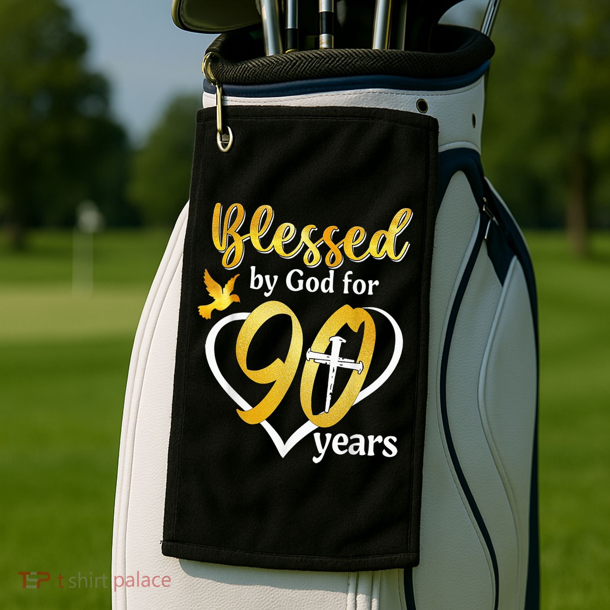 Blessed By God For 90 Years Old 90th Birthday Party Golf Towel