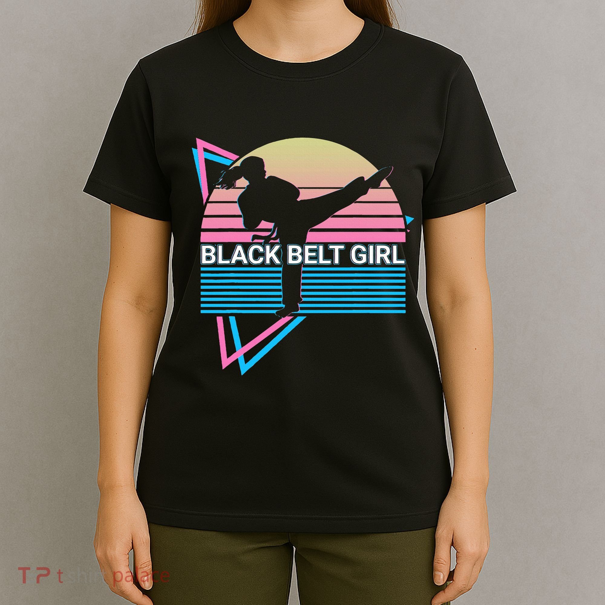 Black Belt Girl Judo Karate Jiu Jitsu Taekwondo Aikido T-Shirt