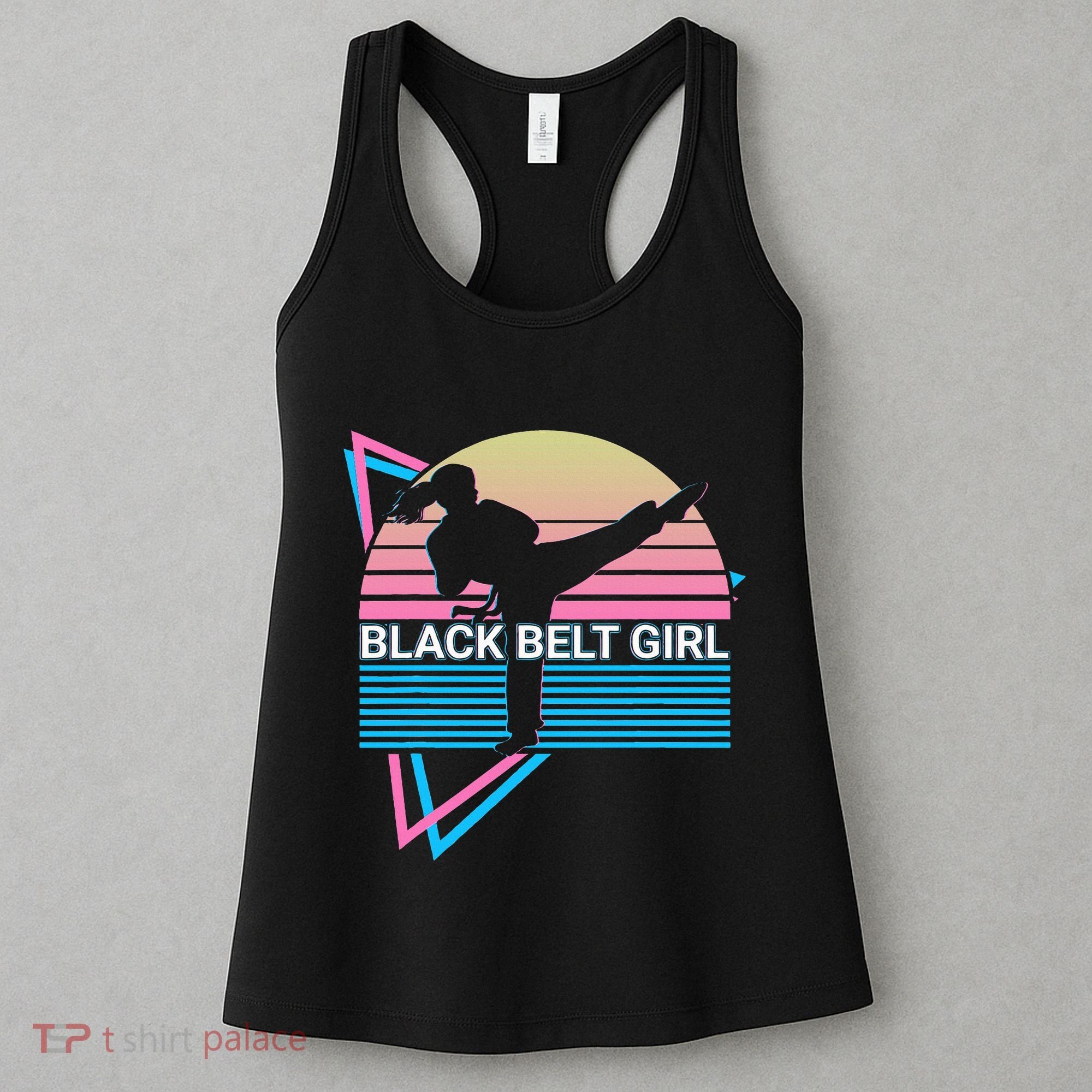 Black Belt Girl Judo Karate Jiu Jitsu Taekwondo Aikido Women's Tank Top