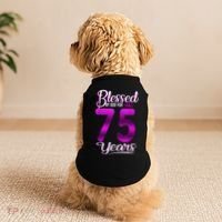Blessed by God for 75 Years Old 75th Birthday Present Gifts Crown Doggie Tank thumb 2