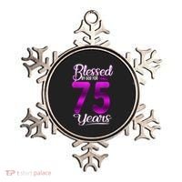 Blessed by God for 75 Years Old 75th Birthday Present Gifts Crown Ornament thumb 0