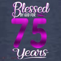 Blessed by God for 75 Years Old 75th Birthday Present Gifts Crown Tank Top thumb 6