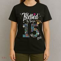 Blessed By God For 15 Years 15th Birthday Anniversary T-Shirt thumb 4