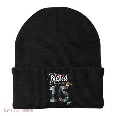 Blessed By God For 15 Years 15th Birthday Anniversary Beanie