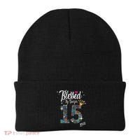 Blessed By God For 15 Years 15th Birthday Anniversary Beanie thumb 0