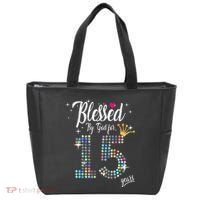 Blessed By God For 15 Years 15th Birthday Anniversary Tote Bag thumb 0