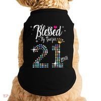 Blessed By God For 21 Years 21st Birthday Anniversary Doggie Tank thumb 0