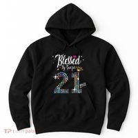 Blessed By God For 21 Years 21st Birthday Anniversary Hoodie thumb 0