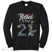 Blessed By God For 21 Years 21st Birthday Anniversary Sweatshirt thumb 0