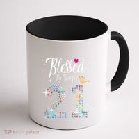 Blessed By God For 21 Years 21st Birthday Anniversary Coffee Mug thumb 1