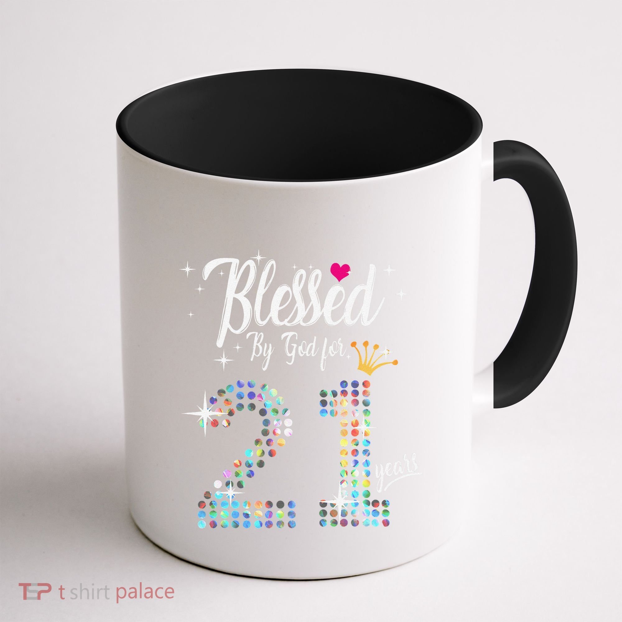 Blessed By God For 21 Years 21st Birthday Anniversary Coffee Mug