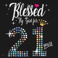 Blessed By God For 21 Years 21st Birthday Anniversary Women's Hoodie thumb 2