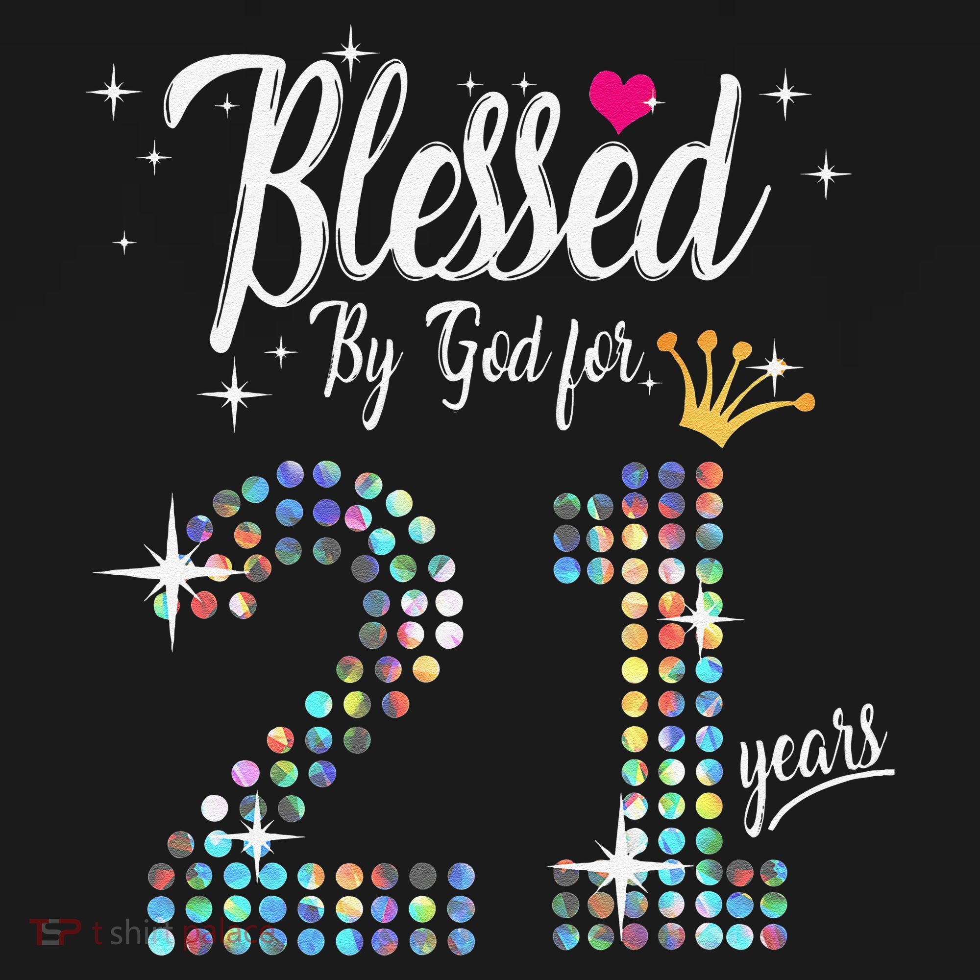 Blessed By God For 21 Years 21st Birthday Anniversary Women's Hoodie
